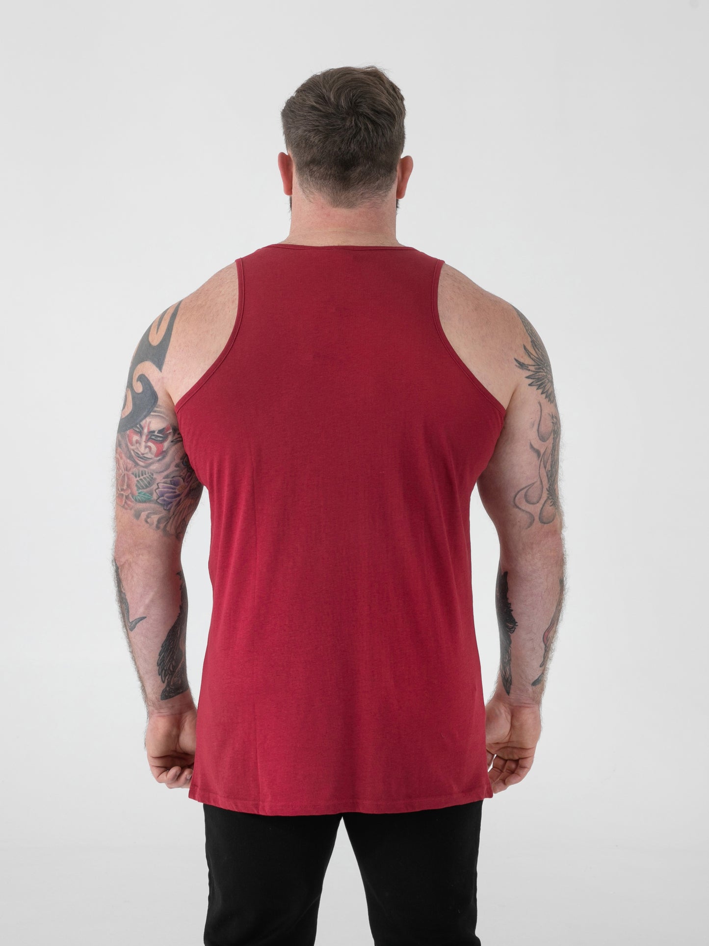 FABIO -D555 Red Classic Muscle Vest