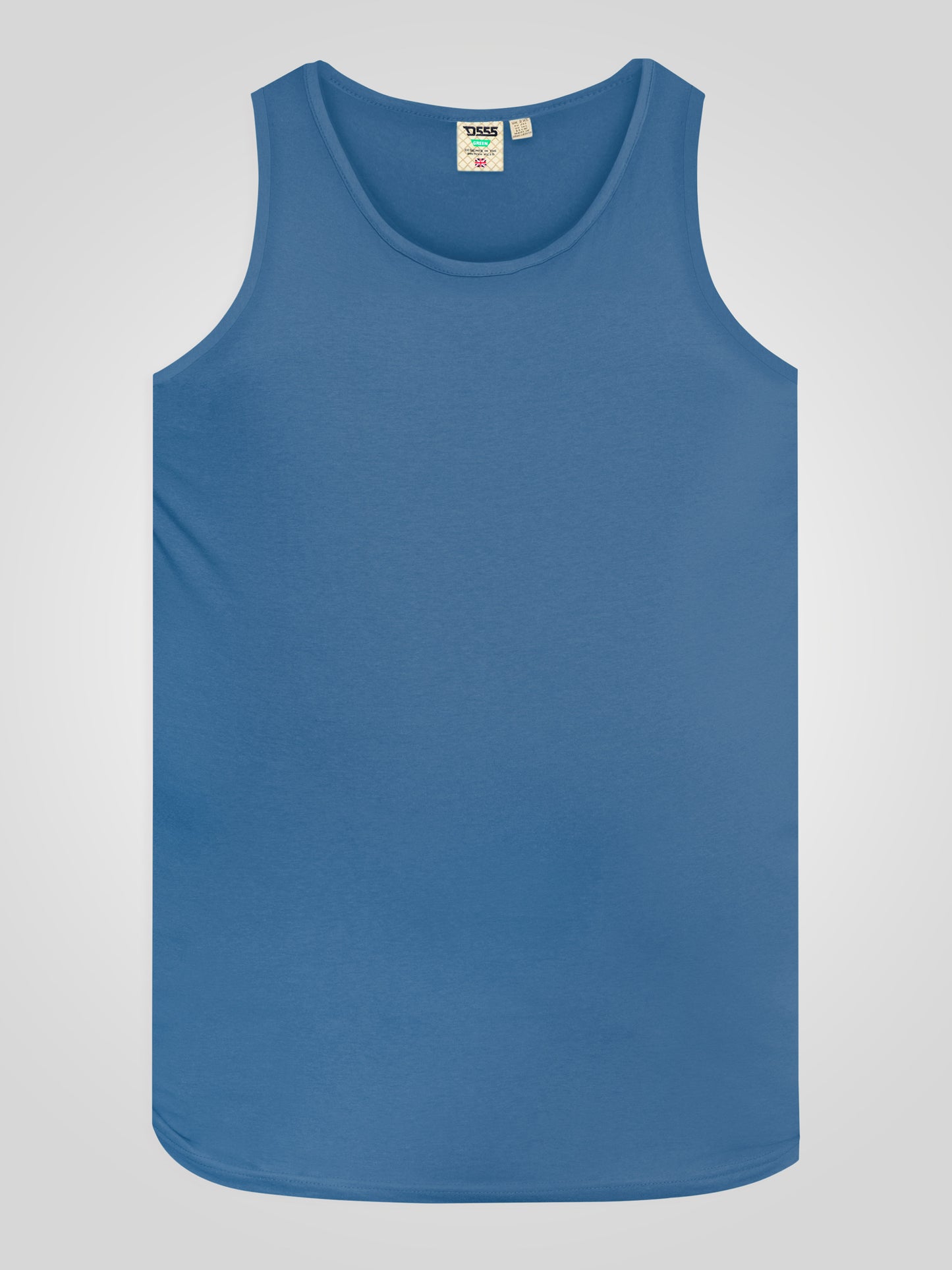 FABIO -D555 Teal Blue Classic Muscle Vest