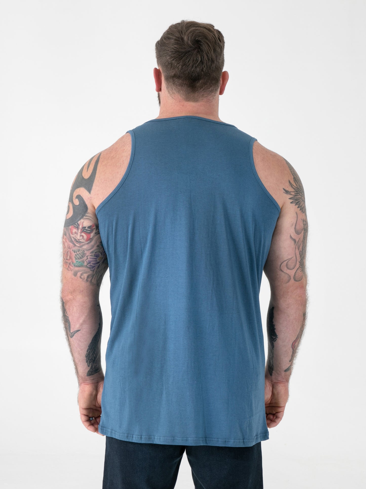 FABIO -D555 Teal Blue Classic Muscle Vest