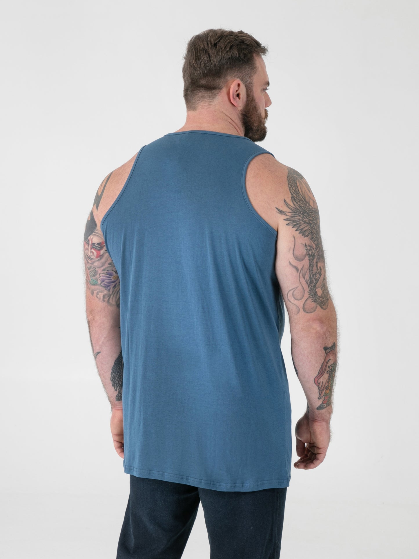 FABIO -D555 Teal Blue Classic Muscle Vest