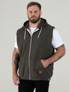 BLAKE-D555 Charcoal Sleeveless Fleece Hoody