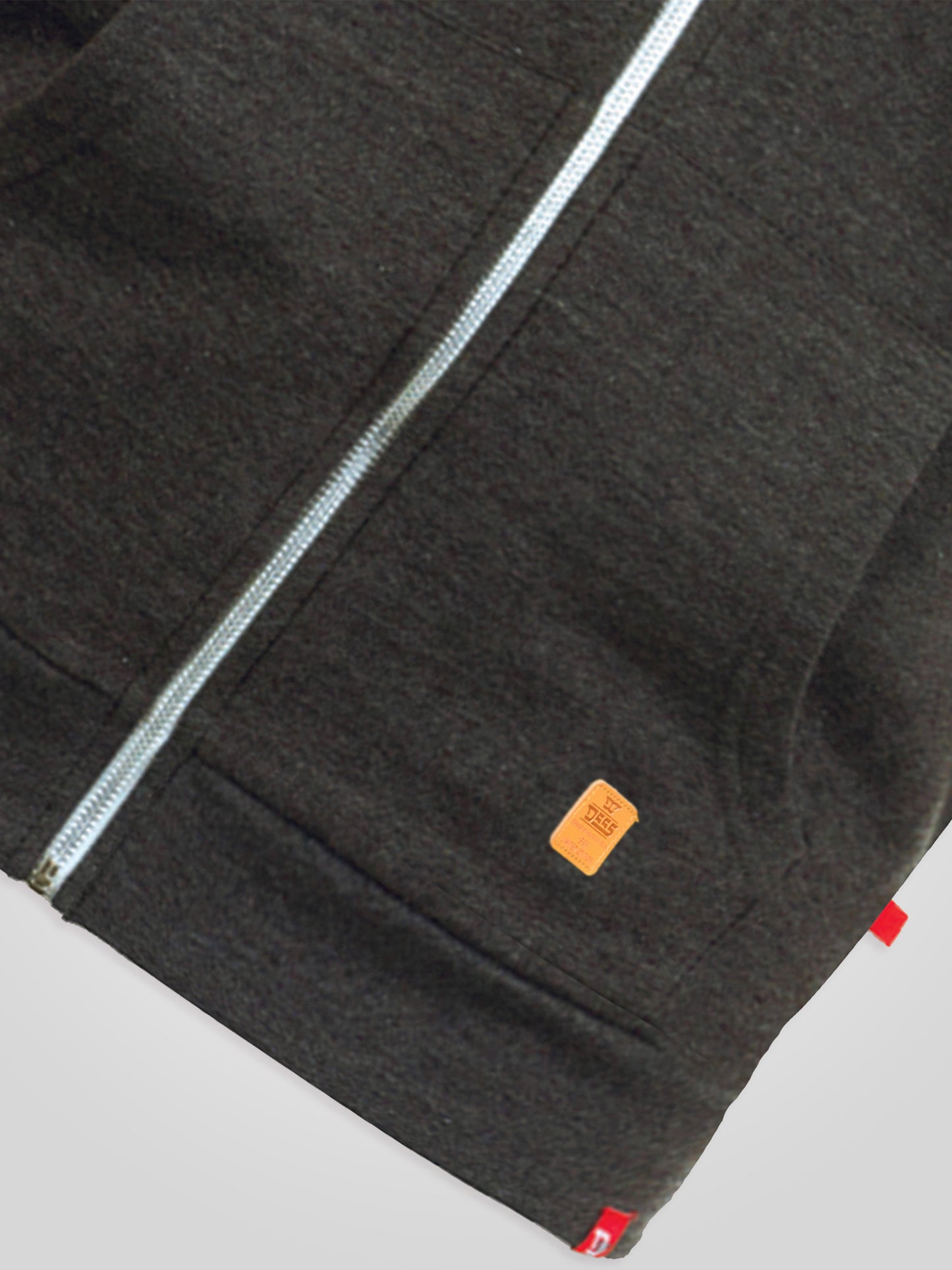 BLAKE-D555 Charcoal Sleeveless Fleece Hoody