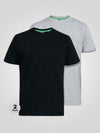 FENTON -D555 Black/Grey Pack Of 2 Crew Neck T-Shirt