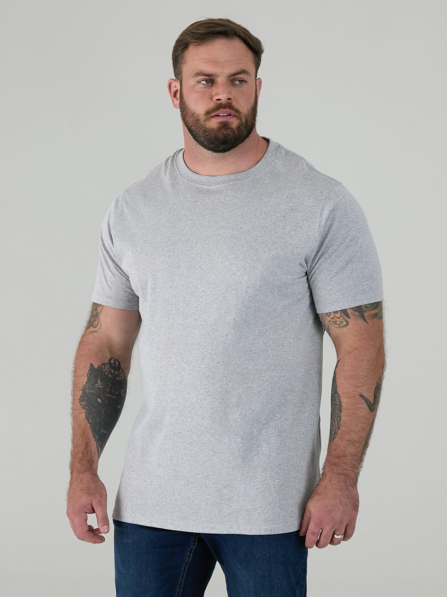 FENTON -D555 Black/Grey Pack Of 2 Crew Neck T-Shirt