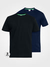 FENTON -D555 Black/Navy Pack Of 2 Crew Neck T-Shirt