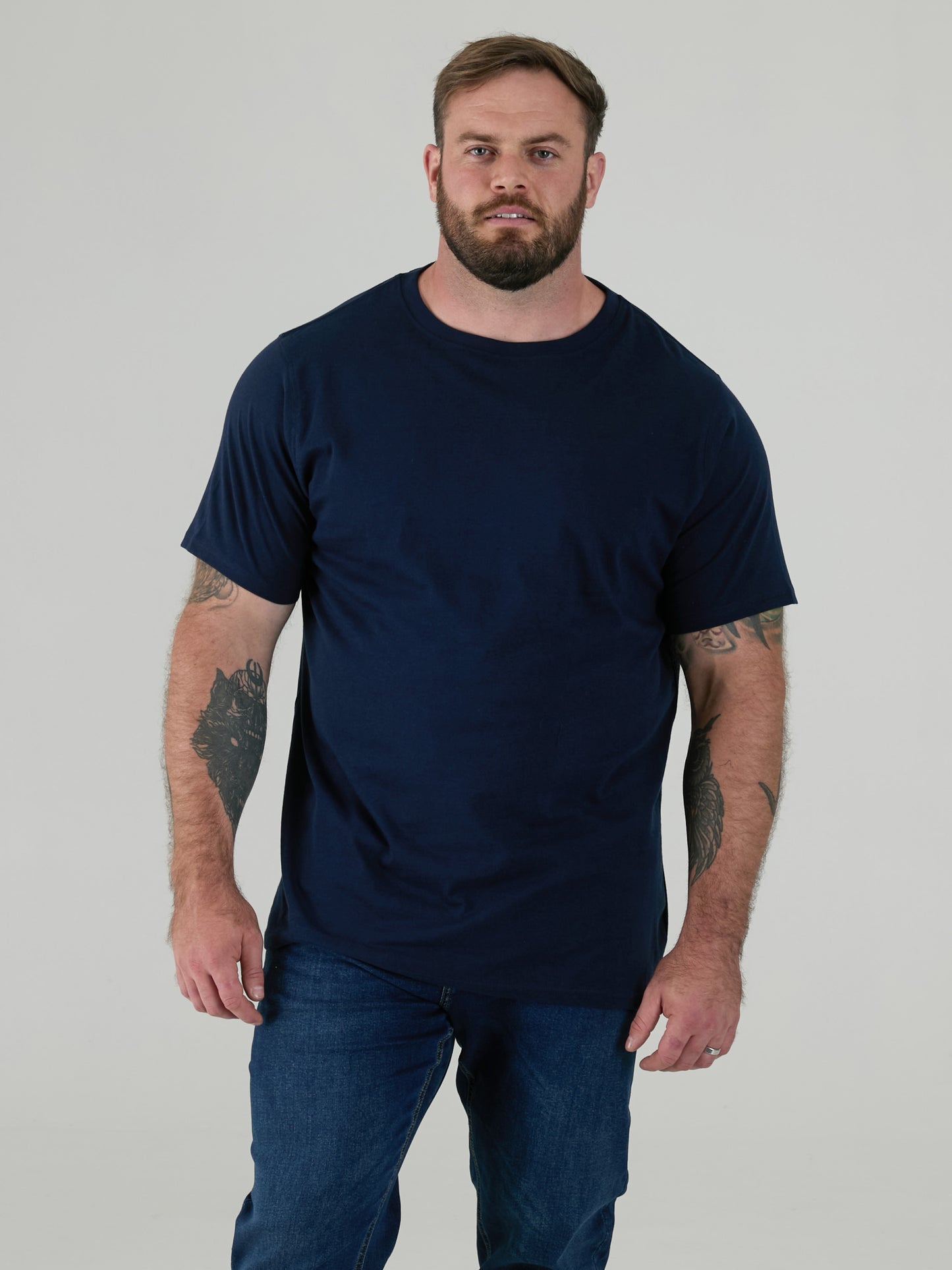 FENTON -D555 Black/Navy Pack Of 2 Crew Neck T-Shirt