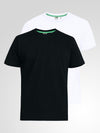 FENTON -D555 Black/White Pack Of 2 Crew Neck T-Shirt