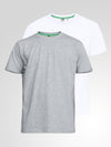 FENTON -D555 Grey/White Pack Of 2 Crew Neck T-Shirt