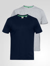 FENTON -D555 Navy/Grey Pack Of 2 Crew Neck T-Shirt