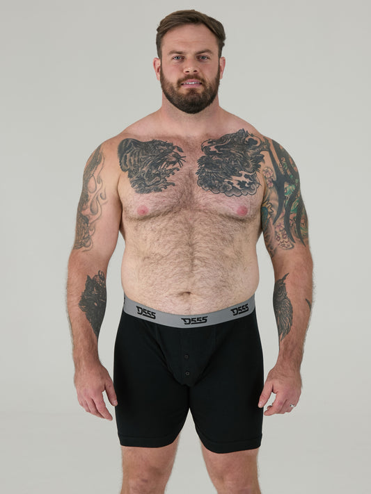 DRIVER 1 -D555 Black/Grey/Navy Pack Of 3 Cotton Boxer Short