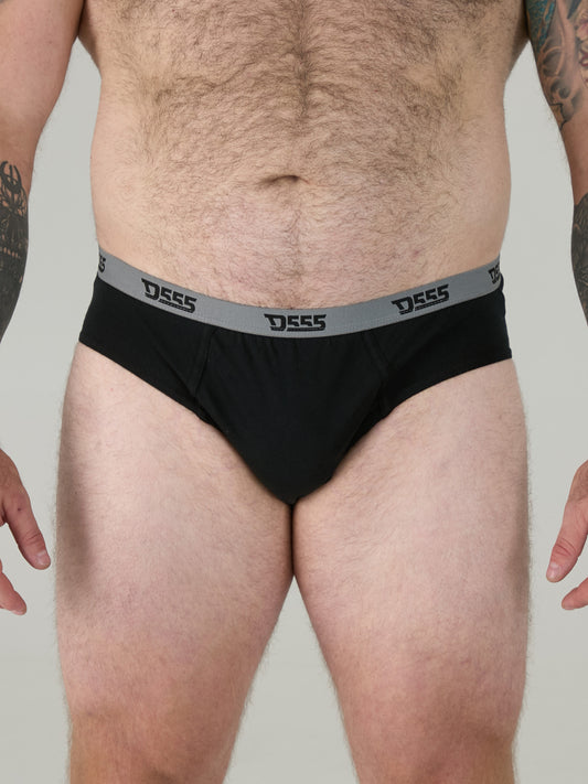 BRIEF -D555 Black/Grey/Navy Pack Of 3 Cotton Brief