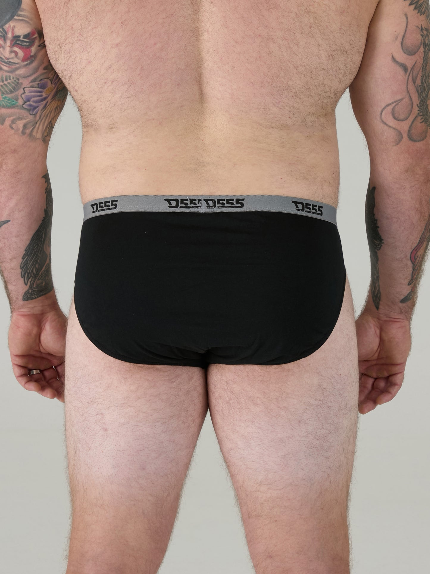 BRIEF -D555 Black/Grey/Navy Pack Of 3 Cotton Brief