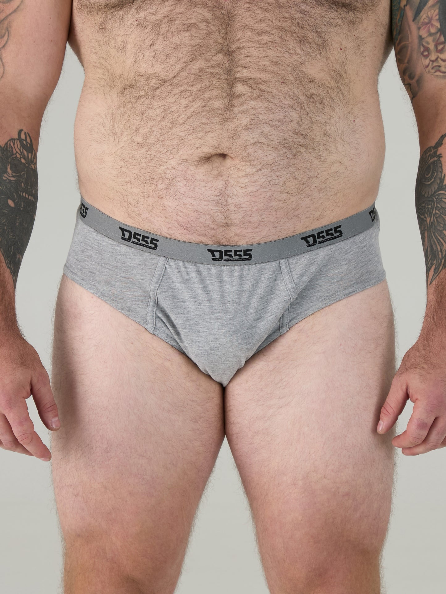 BRIEF -D555 Black/Grey/Navy Pack Of 3 Cotton Brief