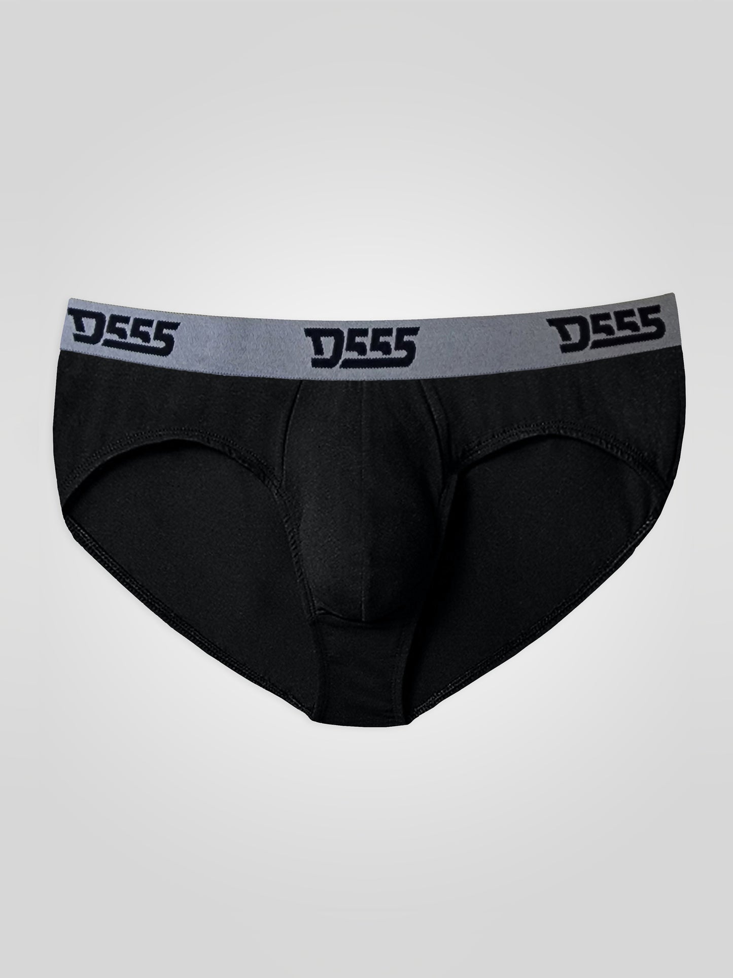 BRIEF -D555 Black/Grey/Navy Pack Of 3 Cotton Brief