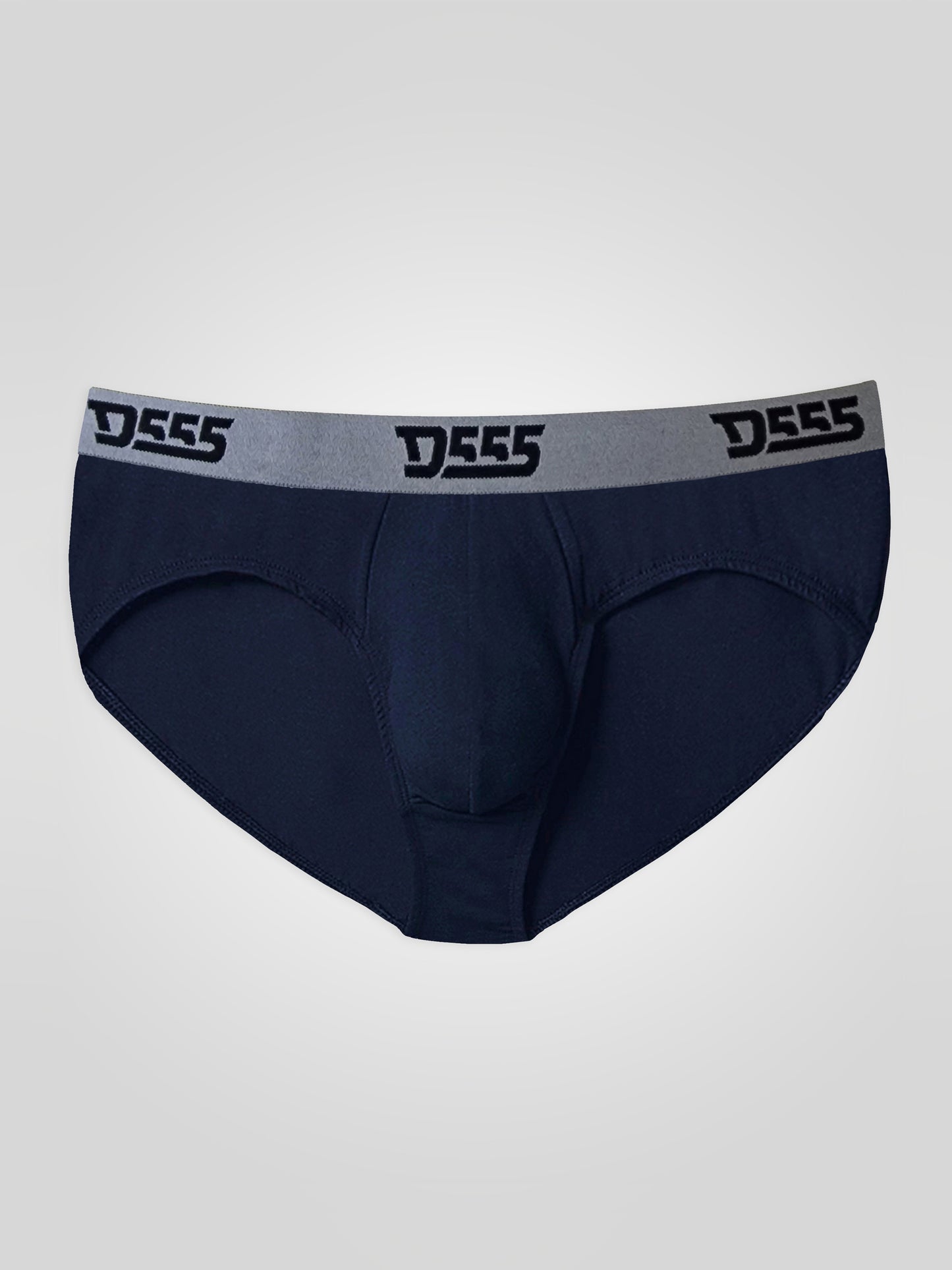 BRIEF -D555 Black/Grey/Navy Pack Of 3 Cotton Brief