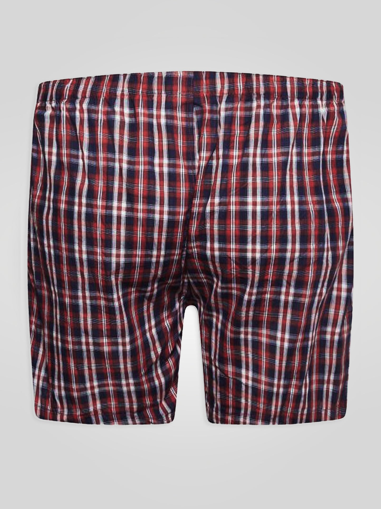 PLAID -D555 Navy/Red Pack Of 2 Woven Boxer Shorts