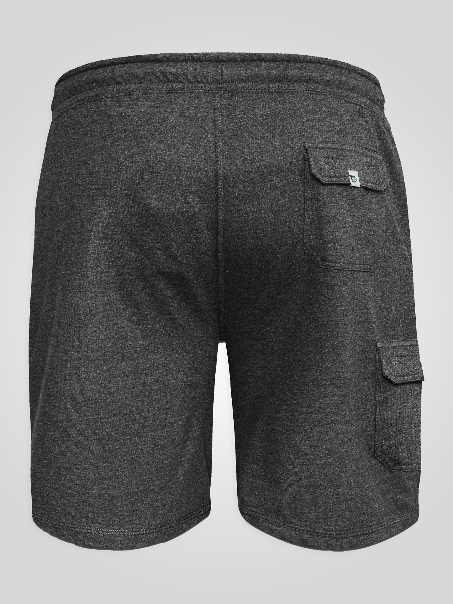 JOHN -D555 Grey Lightweight Fleece Cotton Cargo Shorts with Zipper Pockets