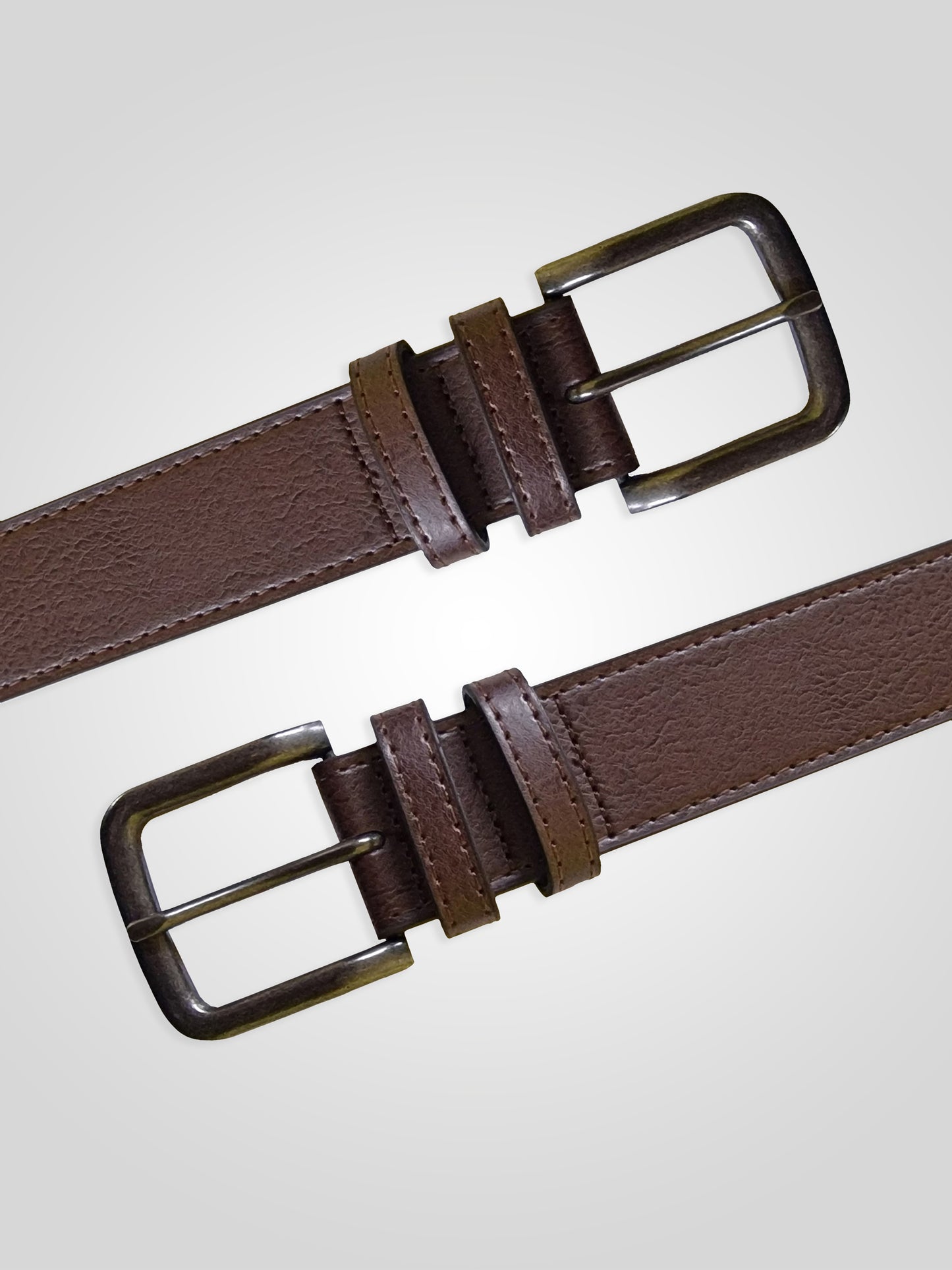 ARCHIE -D555 Brown Antique Buckle Jeans Belt 3.9Cm Width