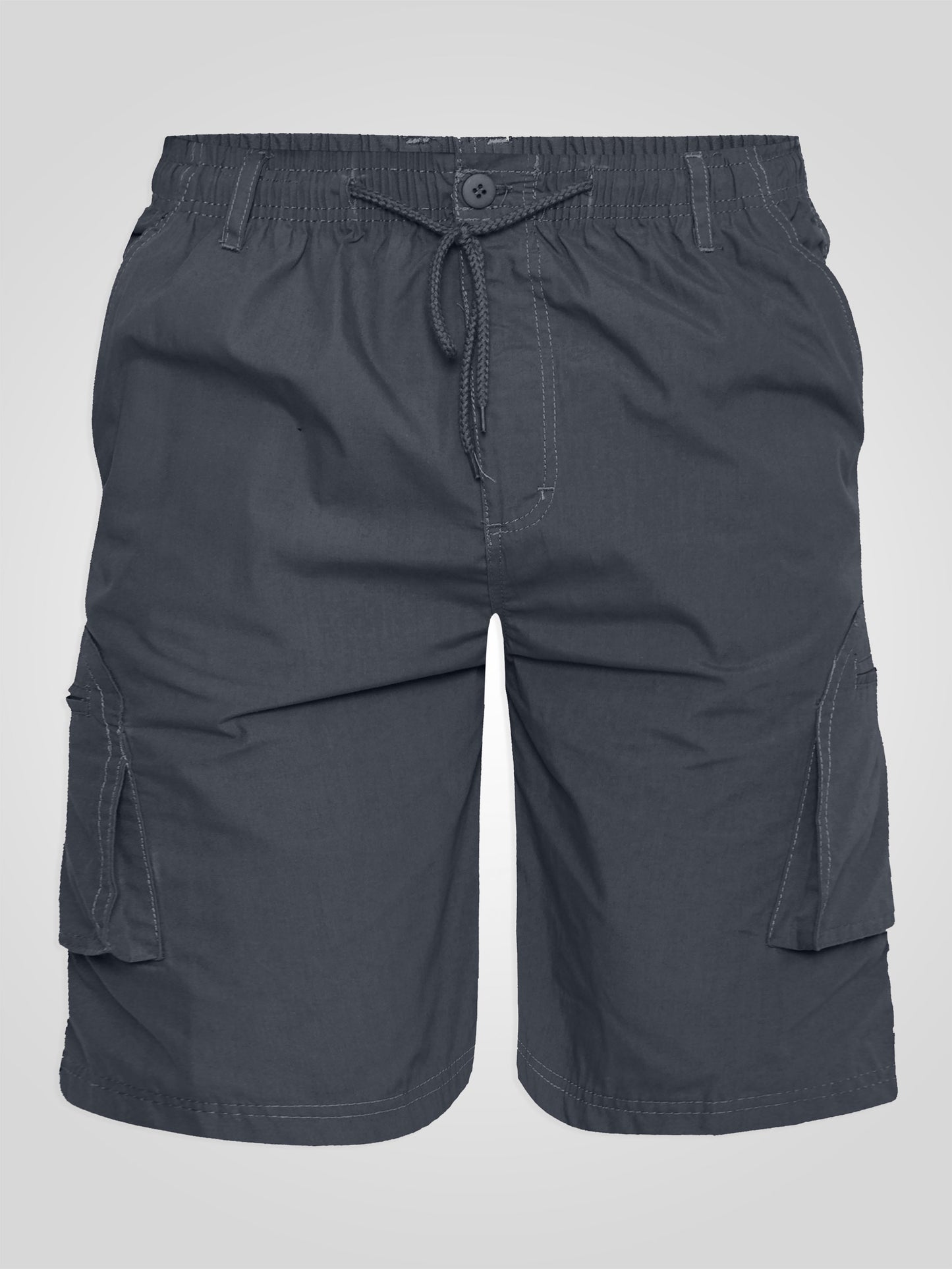 NICK -D555 Dark Grey Cargo Short with Shaped Leg Pockets