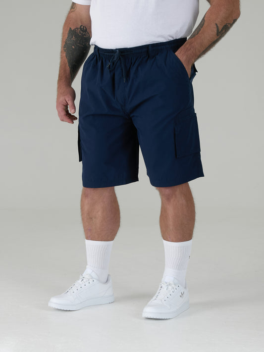 NICK -D555 Navy Blue Cargo Short with Shaped Leg Pockets