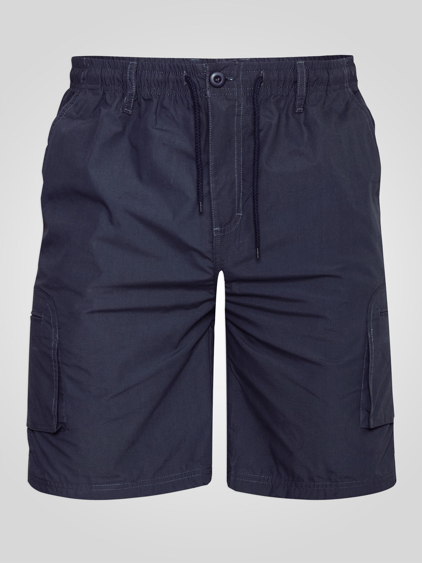 NICK -D555 Navy Blue Cargo Short with Shaped Leg Pockets