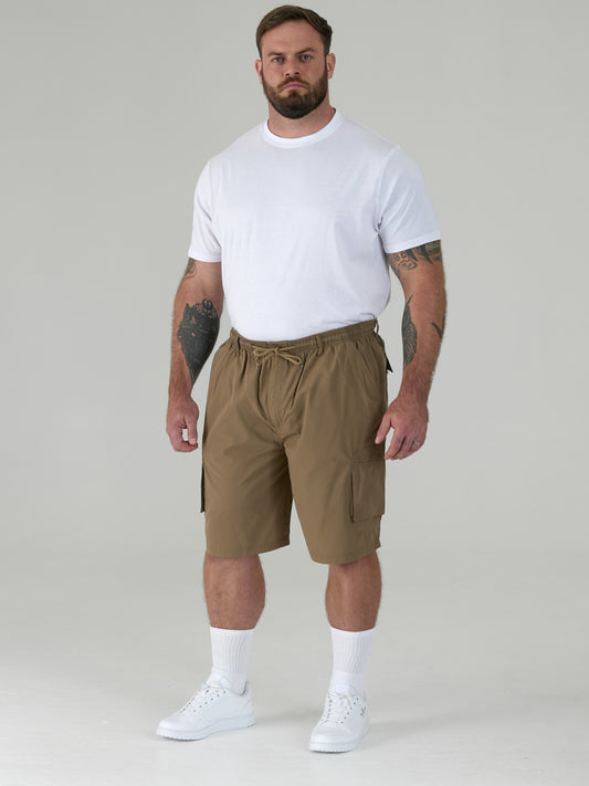 NICK -D555 Sand Cargo Short with Shaped Leg Pockets