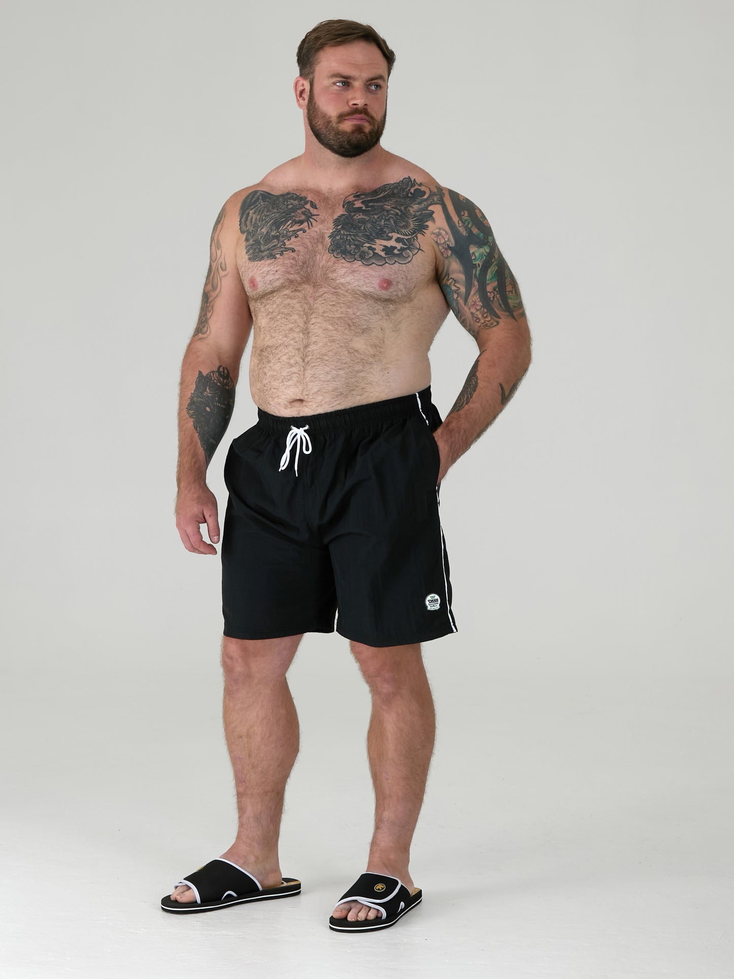 YARROW -D555 Black Full Length Swim Short