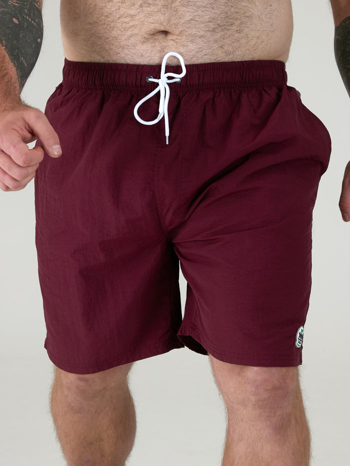 YARROW -D555 Burgundy Full Length Swim Short