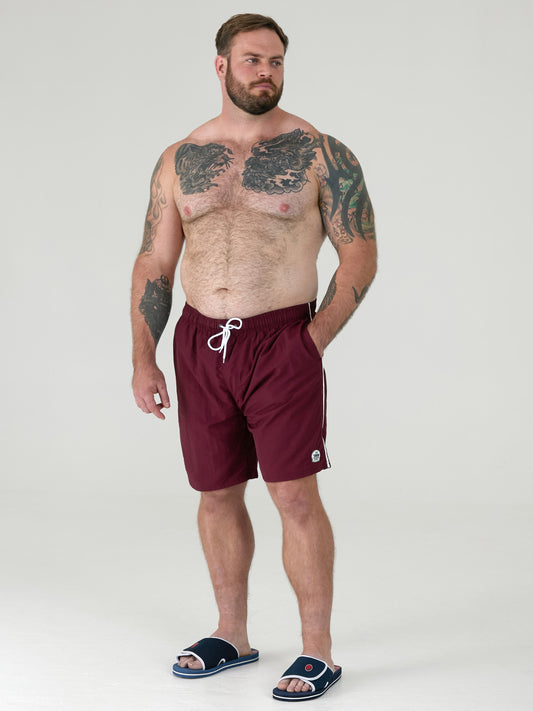 YARROW -D555 Burgundy Full Length Swim Short