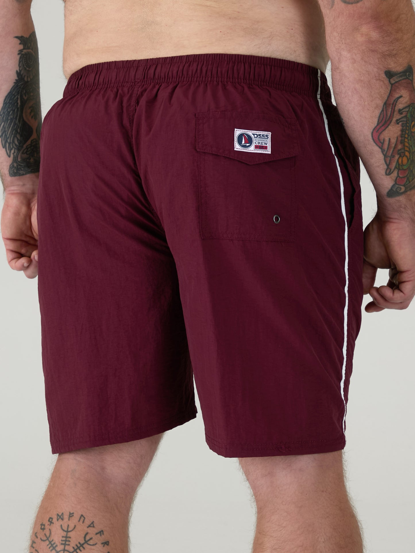 YARROW -D555 Burgundy Full Length Swim Short
