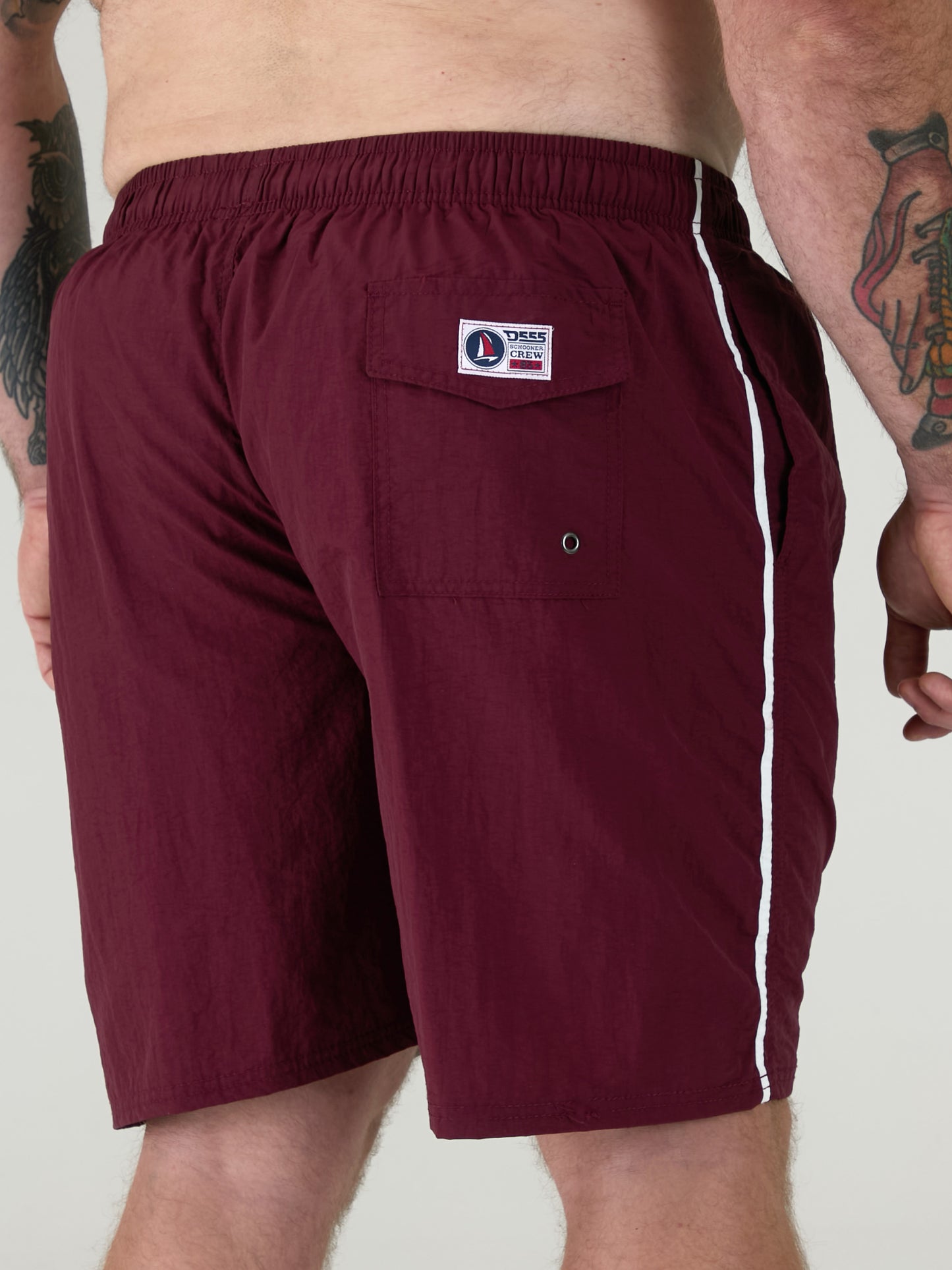 YARROW -D555 Burgundy Full Length Swim Short