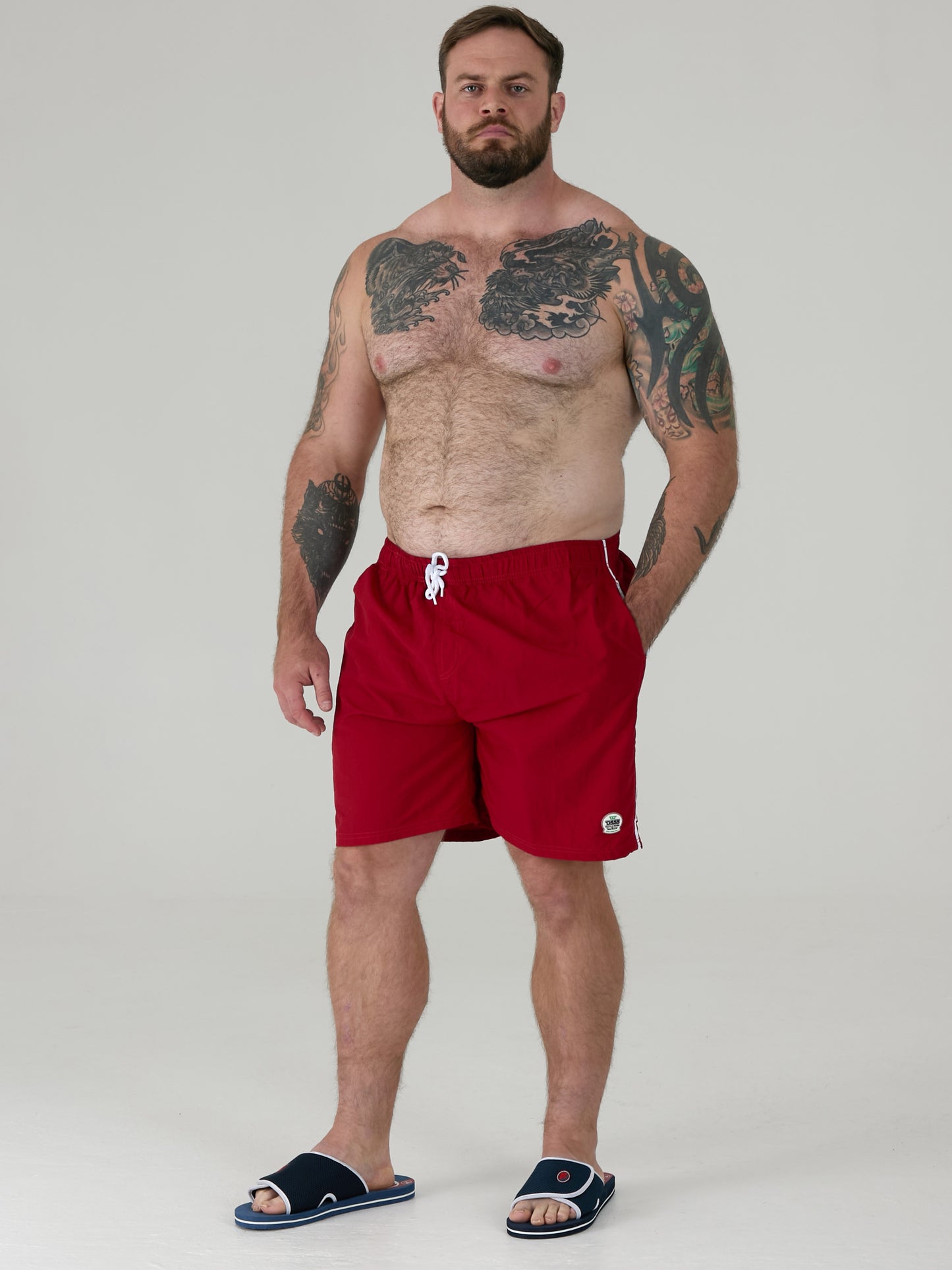 YARROW -D555 Red Full Length Swim Short
