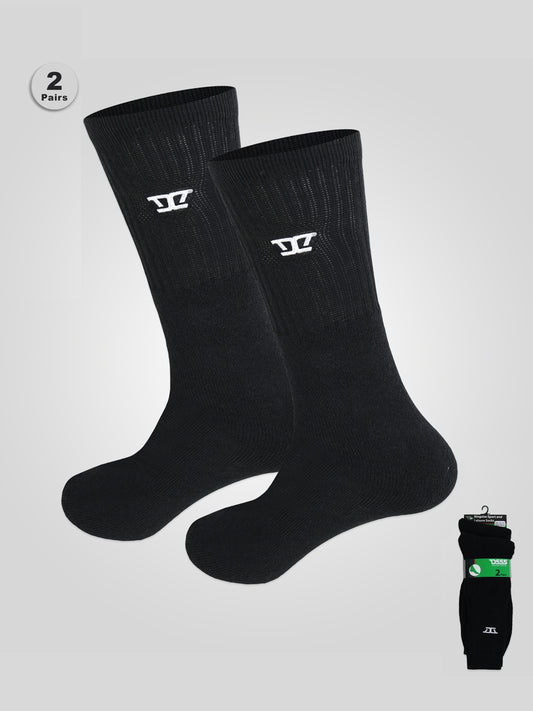 LOGAN -D555 Black Pack Of 2 Socks Sports and Leisure