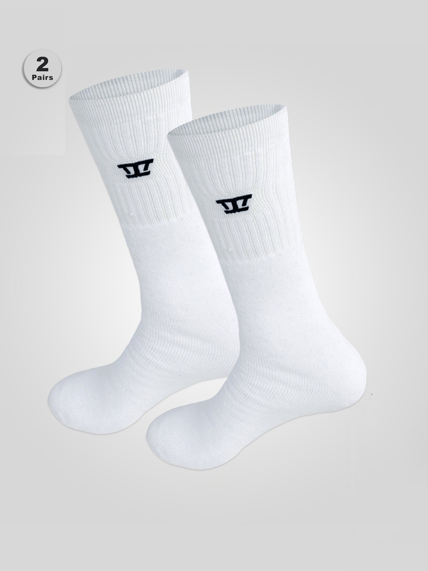 LOGAN -D555 White Pack Of 2 Socks Sports and Leisure