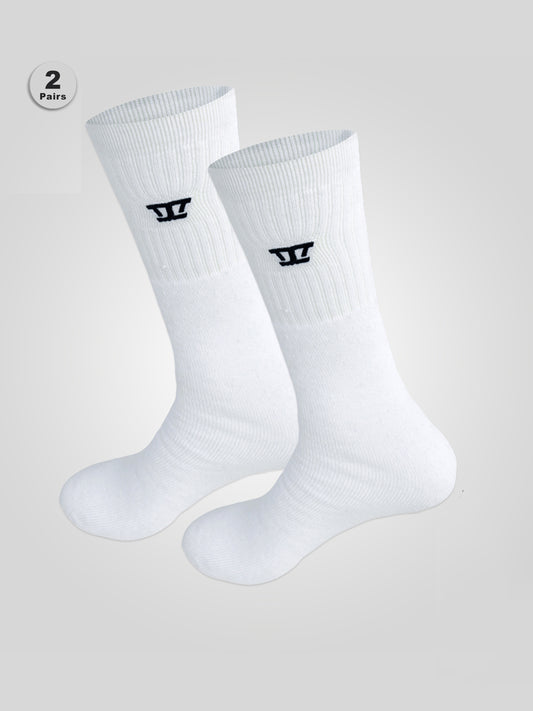 LOGAN -D555 White Pack Of 2 Socks Sports and Leisure