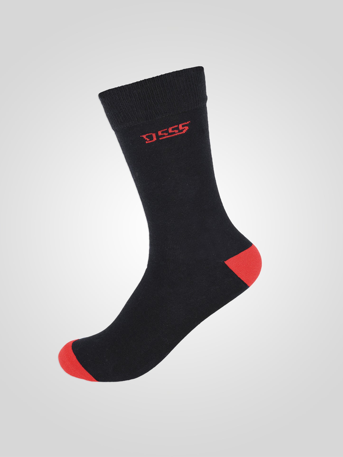PHOENIX -D555 Black/Blue, Black/Red, Black/Purple Pack Of 3 Cotton Rich Socks