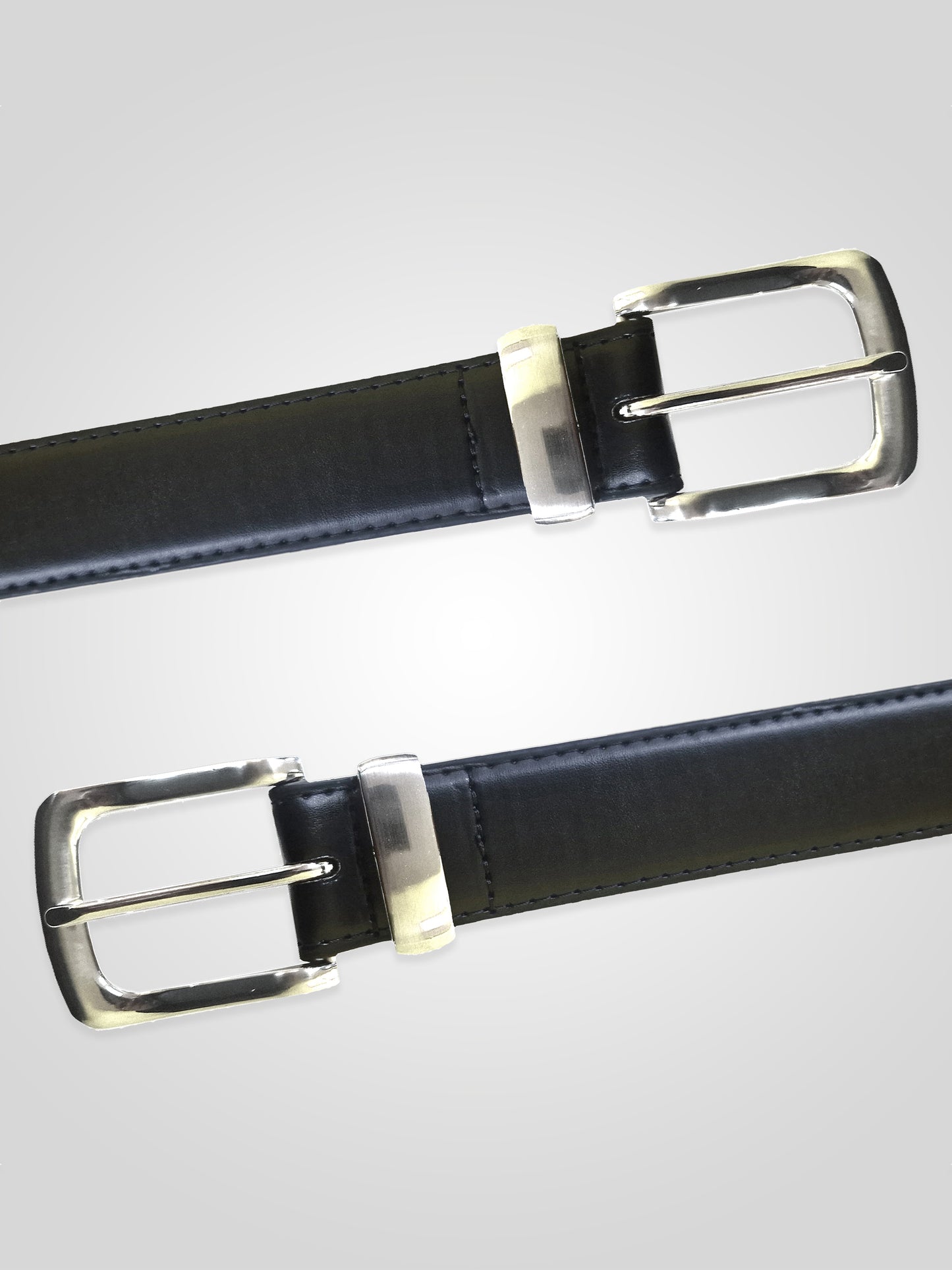 JOESEPH -D555 Black Metal Tip End Belt 3.5Cm Width
