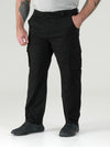 ROBERT -D555 Black Peached and Washed Cotton Cargo Trousers