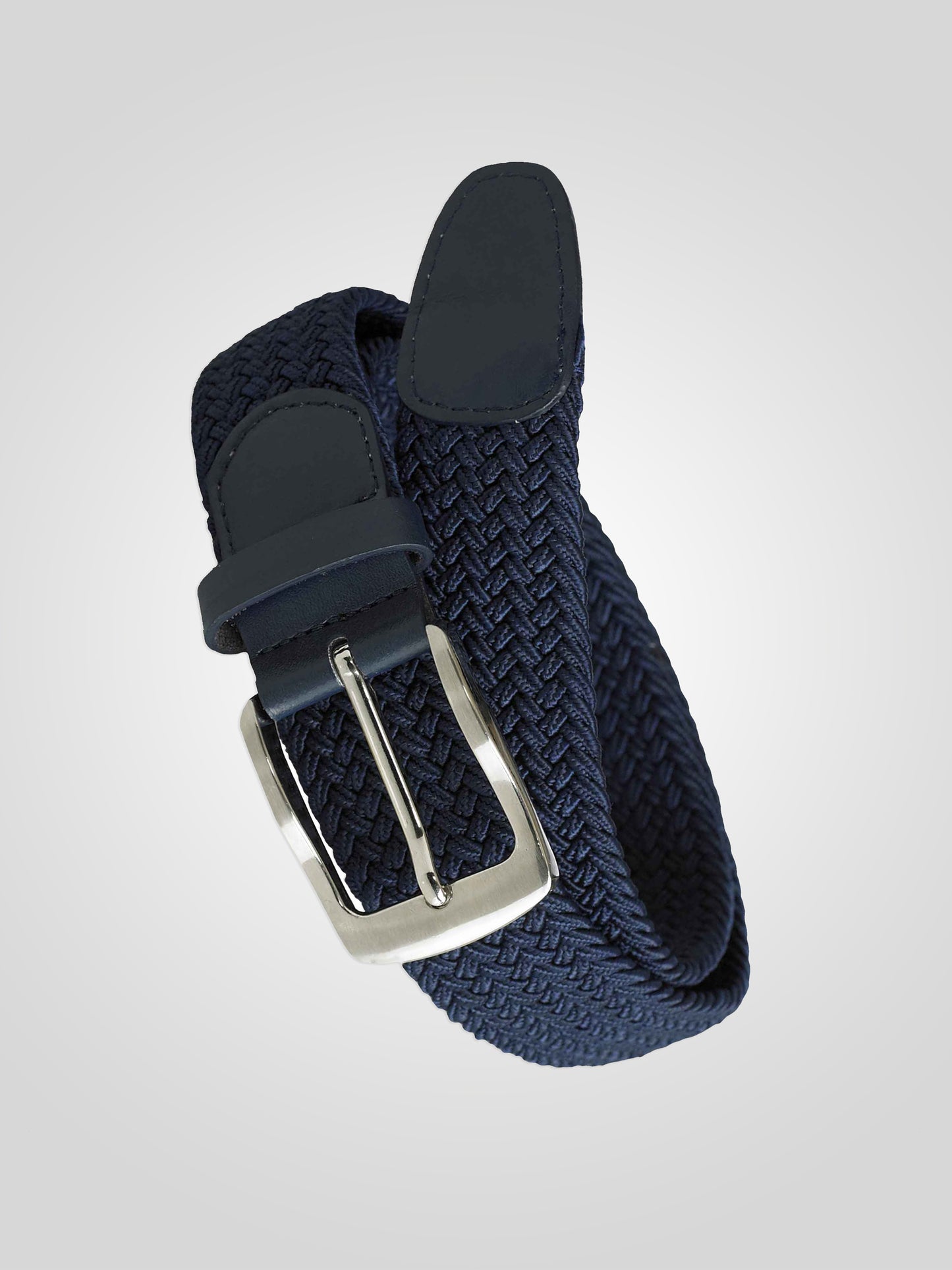 DANI -D555 Navy Blue Stretch Braided Belt