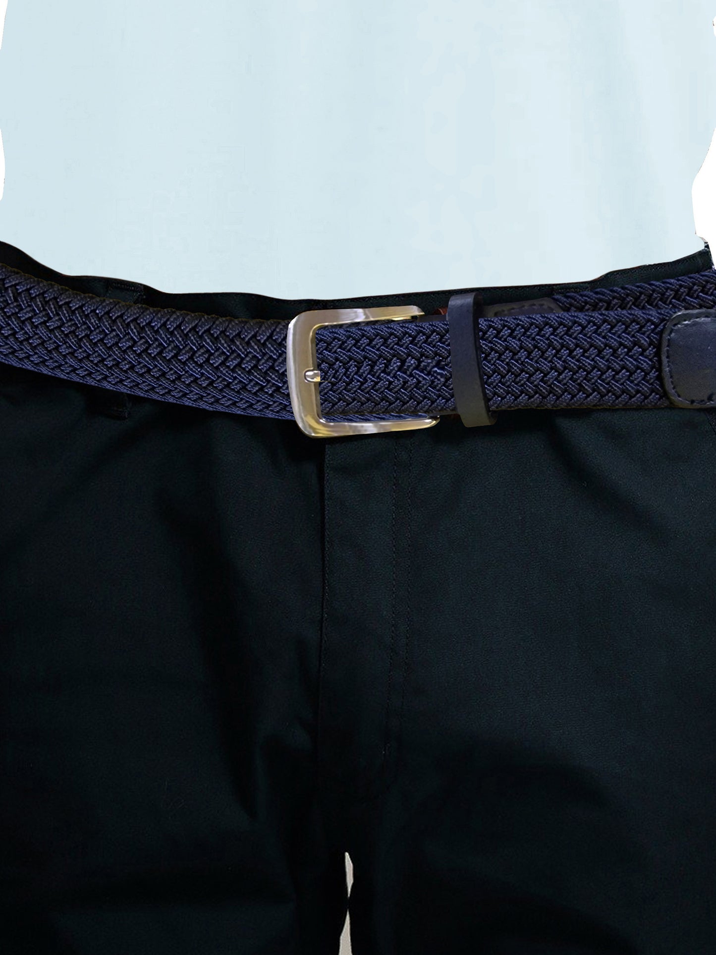 DANI -D555 Navy Blue Stretch Braided Belt