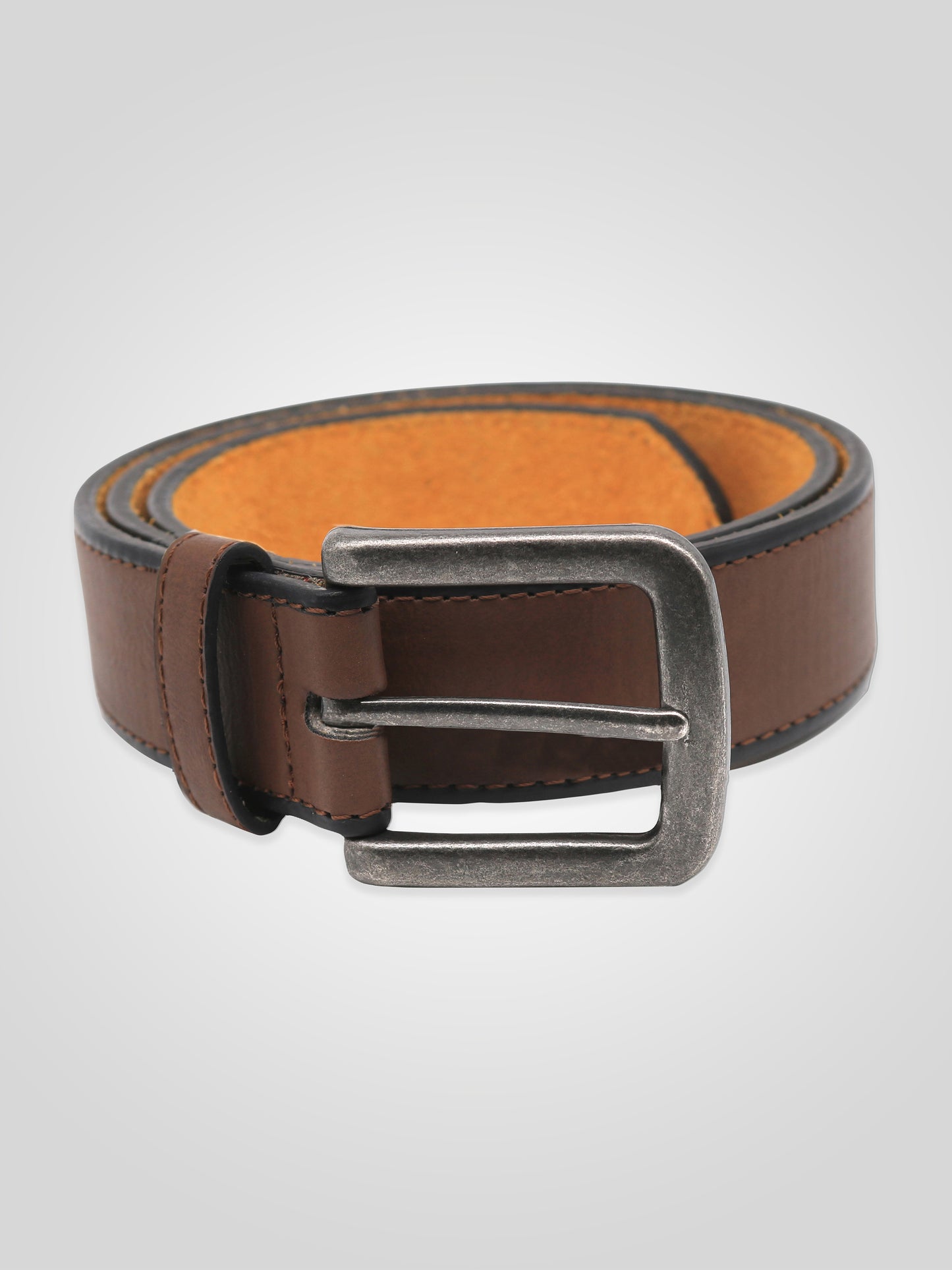 AVANT -D555 Brown Burnished Edge Belt 3.50 Cm Width