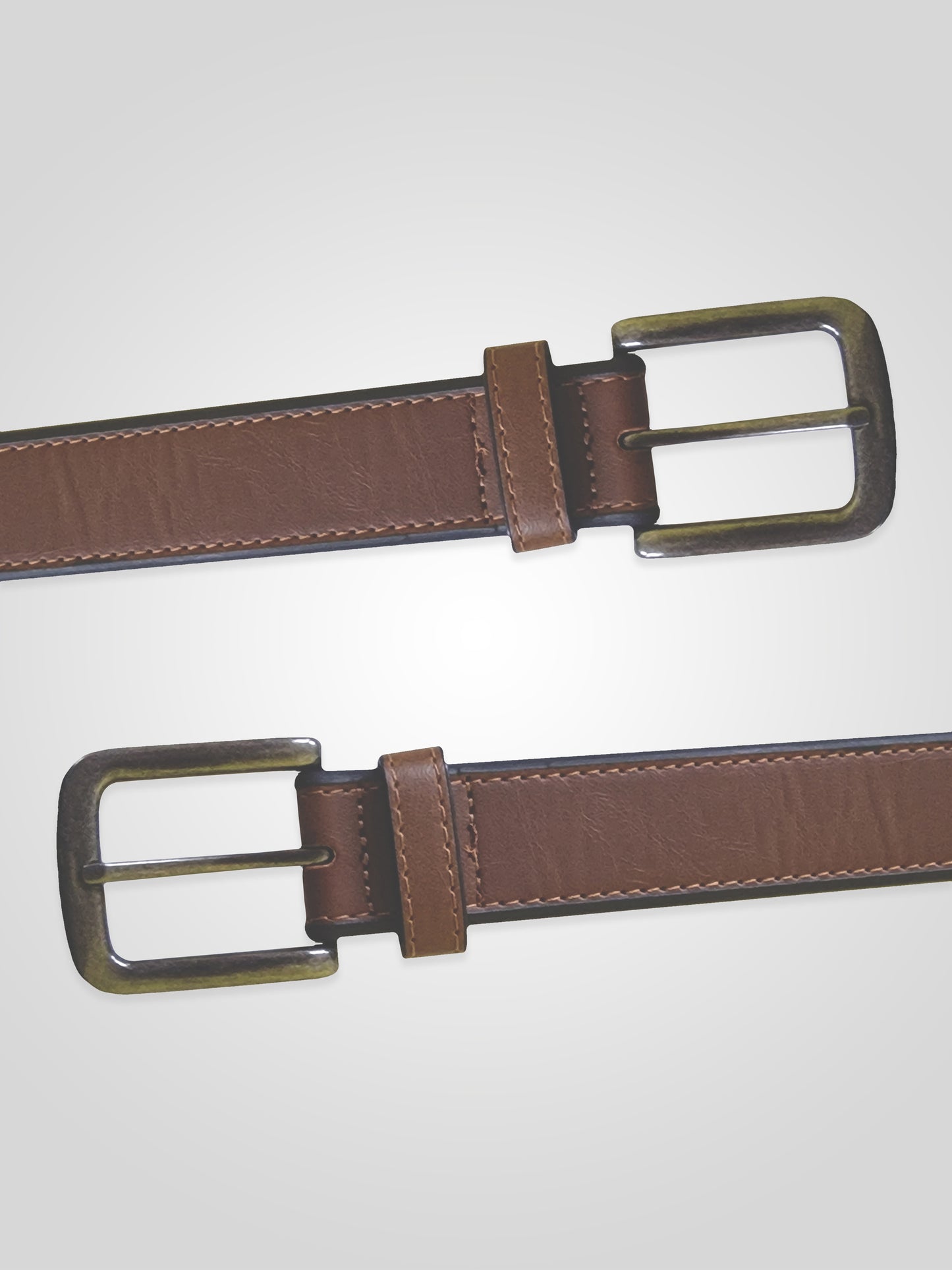 AVANT -D555 Brown Burnished Edge Belt 3.50 Cm Width