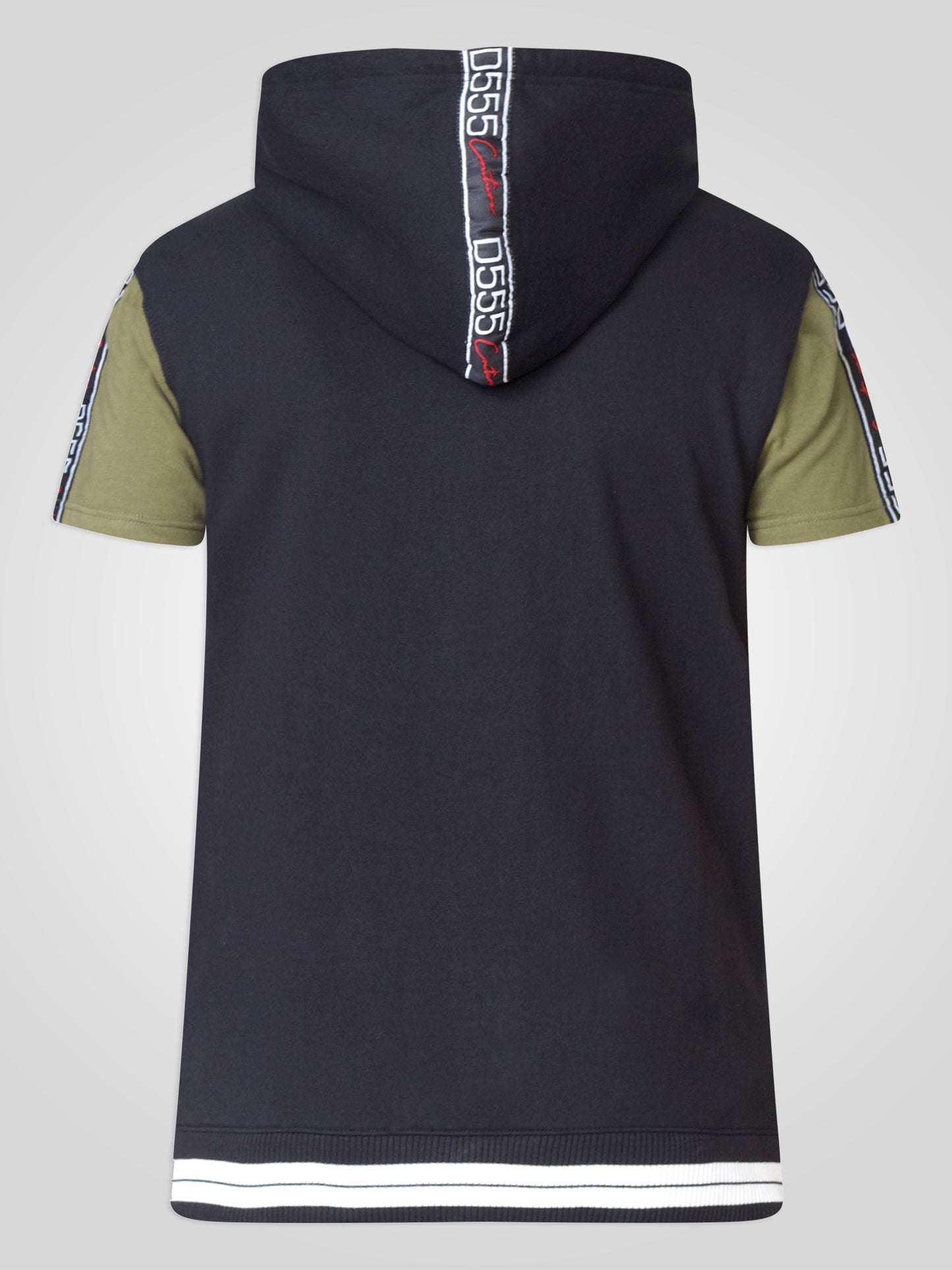 CHEMUNG 1-D555 Black Couture Sleeveless Hoody with Taping Detail