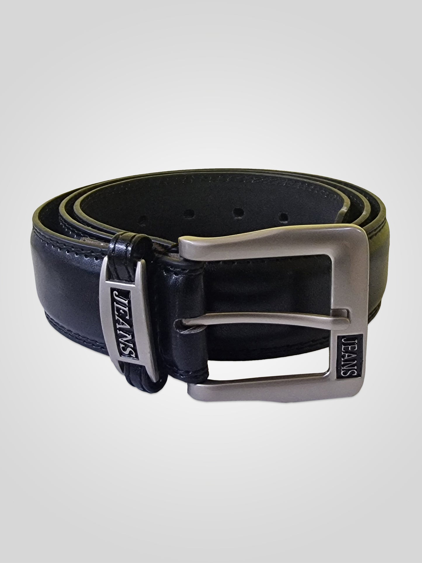 KENNY -D555 Black Jeans Logo Belt 3.8Cm Width