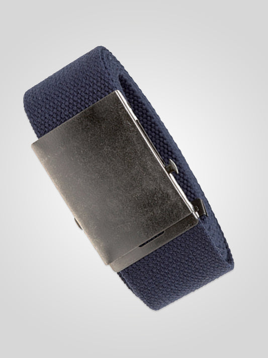 EDWARD -D555 Navy Blue 4.0 Cm Plain Webbing Belt