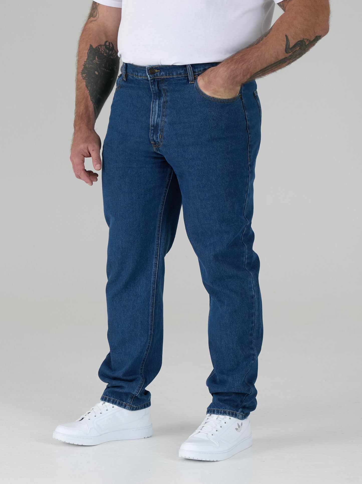 COMFORT -ROCKFORD Blue Stonewash Classic Comfort Fit Jeans