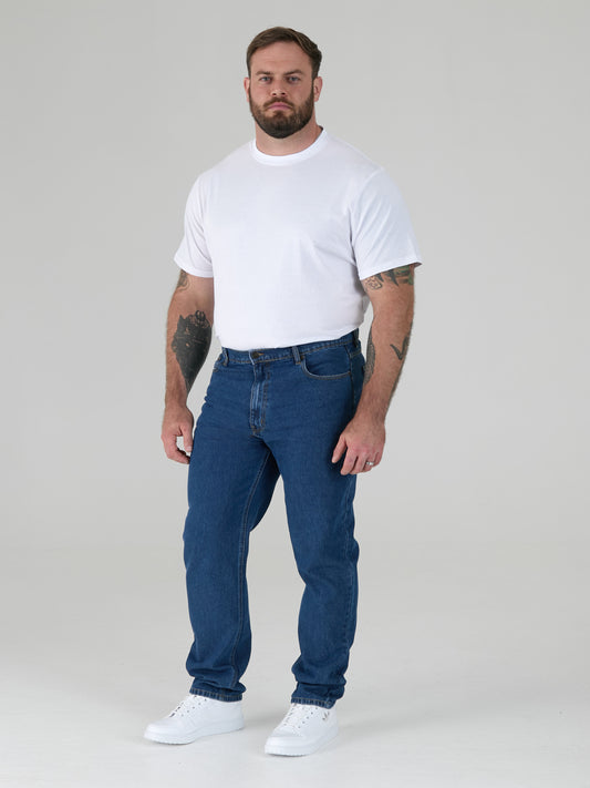 COMFORT -ROCKFORD Blue Stonewash Classic Comfort Fit Jeans