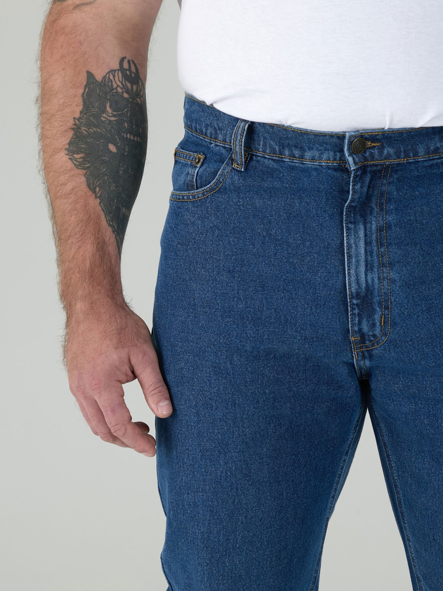 COMFORT -ROCKFORD Blue Stonewash Classic Comfort Fit Jeans