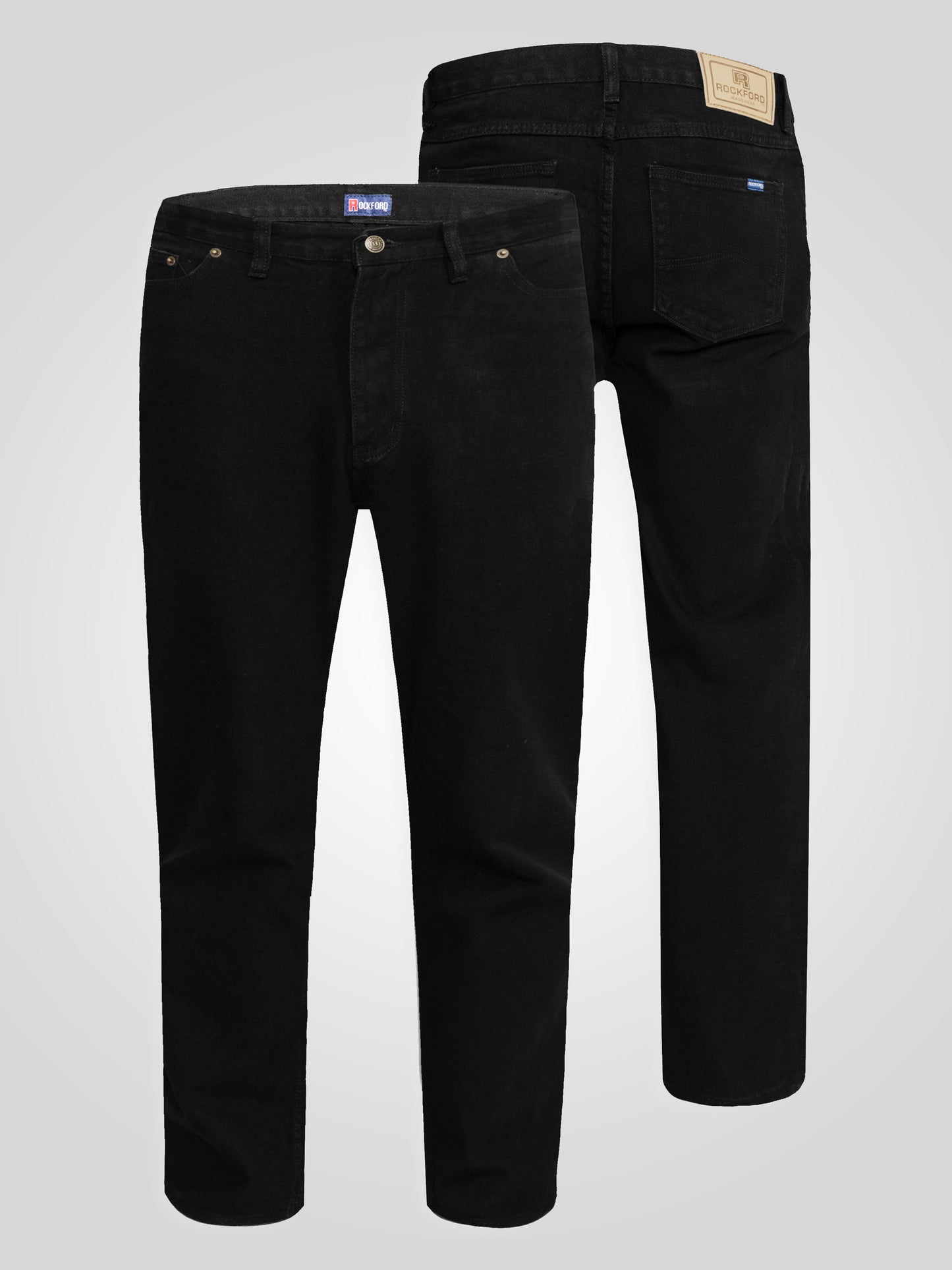 COMFORT -ROCKFORD Black Classic Comfort Fit Jeans