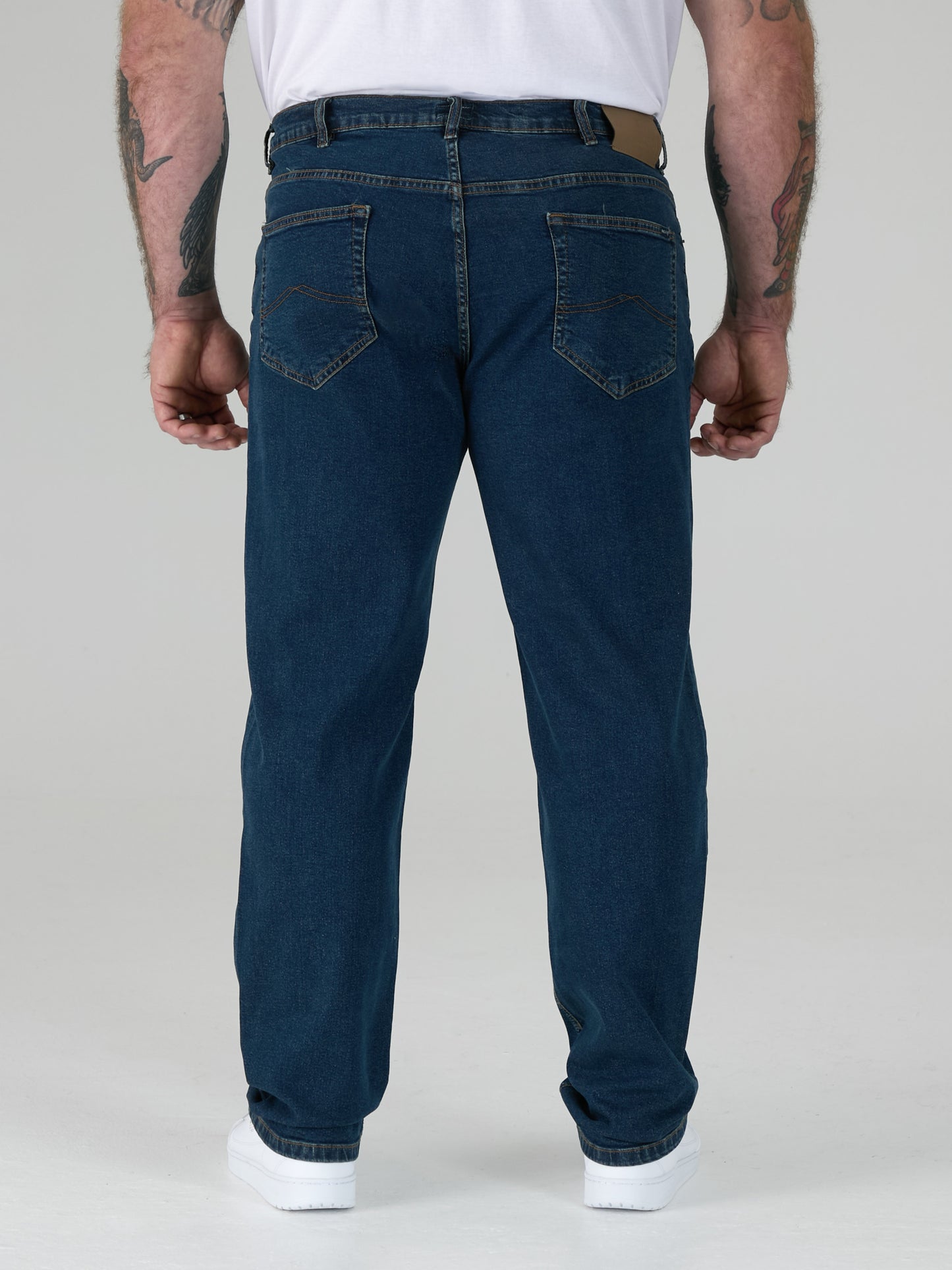 CARLOS -ROCKFORD Blue Stonewash Classic Comfort Fit Stretch Jeans